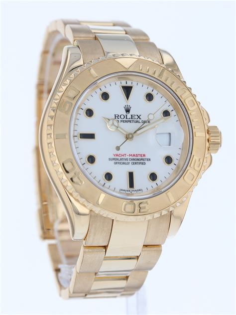 rolex 18k yellow gold yacht master ref 16628 circa 1998|Rolex Yacht-Master 16628 price.